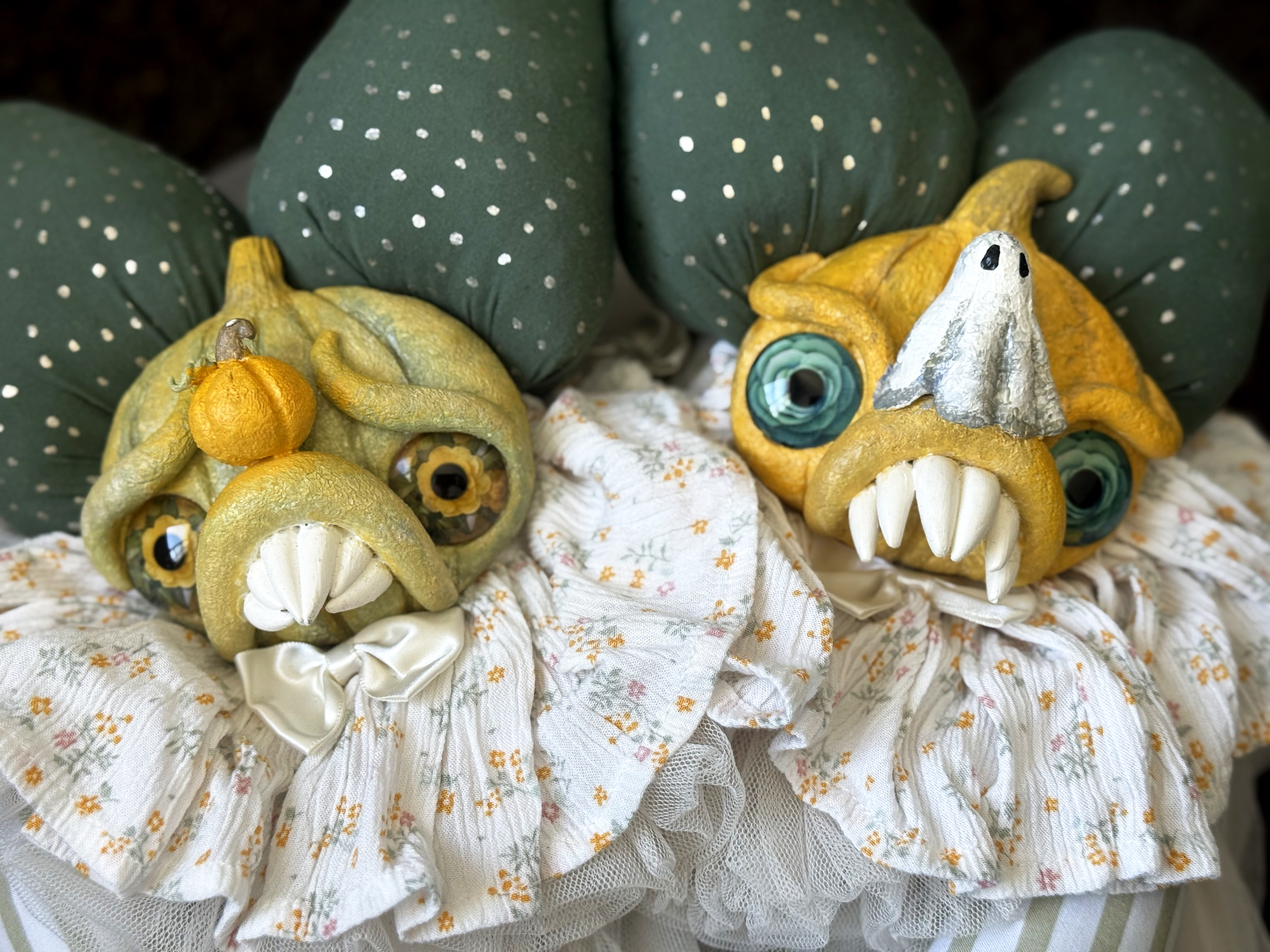 Oddlum art doll The Hollow Twins — one-of-a-kind handmade doll