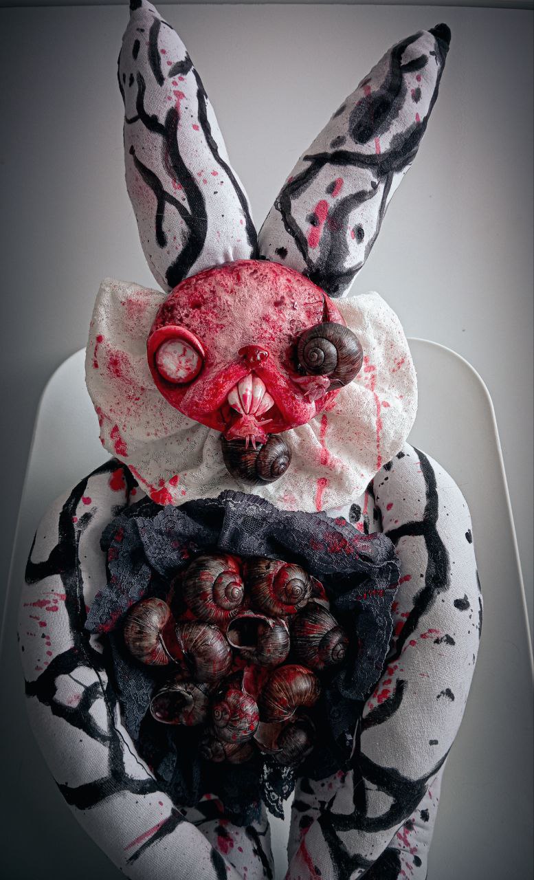 Oddlum art doll Snailblossom — one-of-a-kind handmade doll